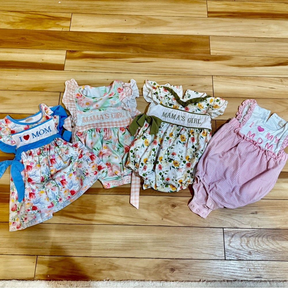 Floral and Striped Diaper Covers Set